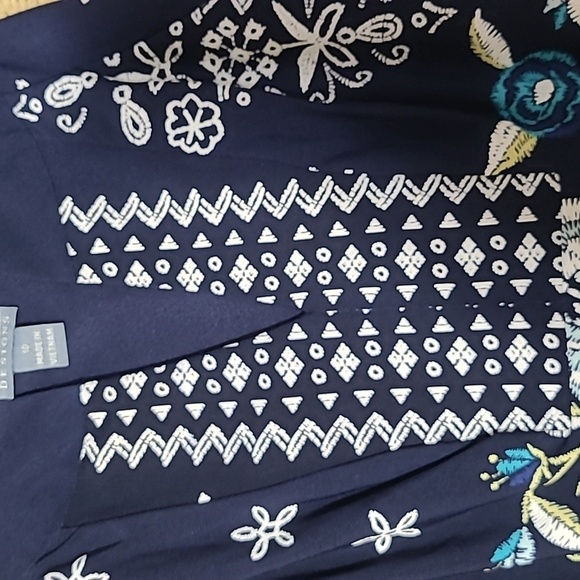 Rabbit Rabbit Rabbit Navy Floral Embroidered Maxi Dress - Size 10 - Picture 5 of 9